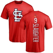 Men's St. Louis Cardinals Enos Slaughter ＃9 Backer T-Shirt - Red