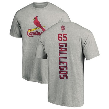 Men's St. Louis Cardinals Giovanny Gallegos ＃65 Backer T-Shirt Ash