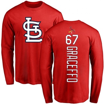 Men's St. Louis Cardinals Gordon Graceffo ＃67 Backer Long Sleeve T-Shirt - Red