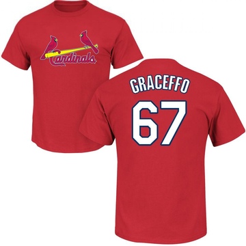 Men's St. Louis Cardinals Gordon Graceffo ＃67 Roster Name & Number T-Shirt - Red