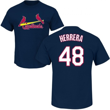 Men's St. Louis Cardinals Ivan Herrera ＃48 Roster Name & Number T-Shirt - Navy