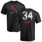 Men's St. Louis Cardinals J.A. Happ ＃34 Midnight Mascot T-Shirt - Black