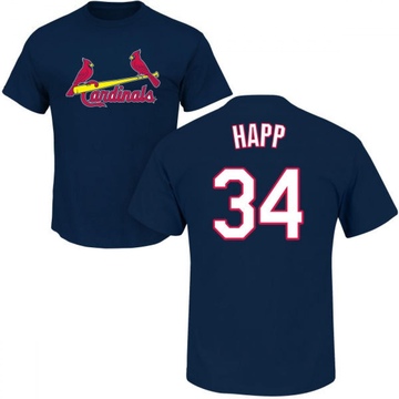 Men's St. Louis Cardinals J.A. Happ ＃34 Roster Name & Number T-Shirt - Navy