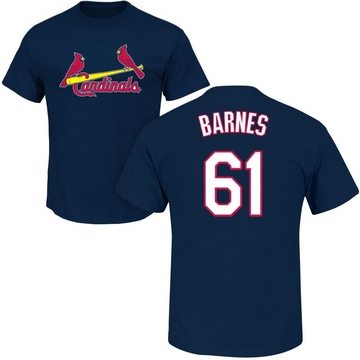 Men's St. Louis Cardinals Jacob Barnes ＃61 Roster Name & Number T-Shirt - Navy