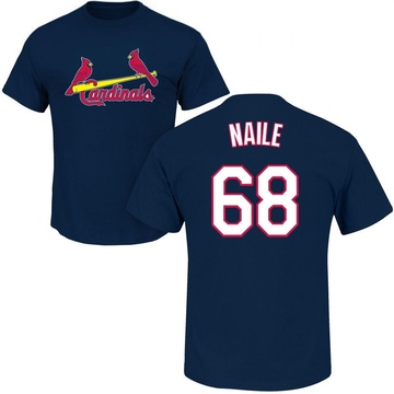 Men's St. Louis Cardinals James Naile ＃68 Roster Name & Number T-Shirt - Navy