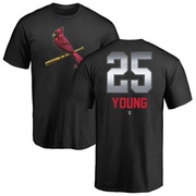 Men's St. Louis Cardinals Jared Young ＃25 Midnight Mascot T-Shirt - Black