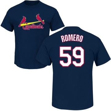 Men's St. Louis Cardinals JoJo Romero ＃59 Roster Name & Number T-Shirt - Navy