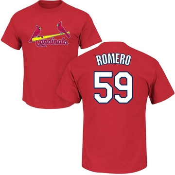 Men's St. Louis Cardinals JoJo Romero ＃59 Roster Name & Number T-Shirt - Red