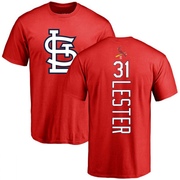 Men's St. Louis Cardinals Jon Lester ＃31 Backer T-Shirt - Red