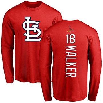 Men's St. Louis Cardinals Jordan Walker ＃18 Backer Long Sleeve T-Shirt - Red