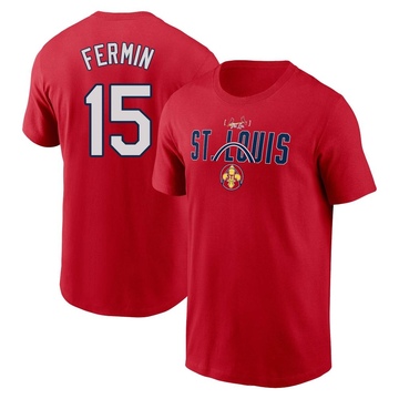 Men's St. Louis Cardinals Jose Fermin ＃15 2024 City Connect Graphic Name & Number T-Shirt - Red