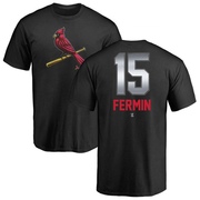 Men's St. Louis Cardinals Jose Fermin ＃15 Midnight Mascot T-Shirt - Black