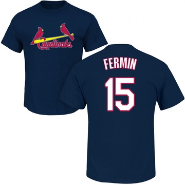 Men's St. Louis Cardinals Jose Fermin ＃15 Roster Name & Number T-Shirt - Navy