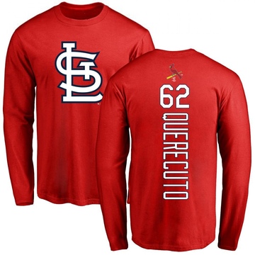 Men's St. Louis Cardinals Juniel Querecuto ＃62 Backer Long Sleeve T-Shirt - Red