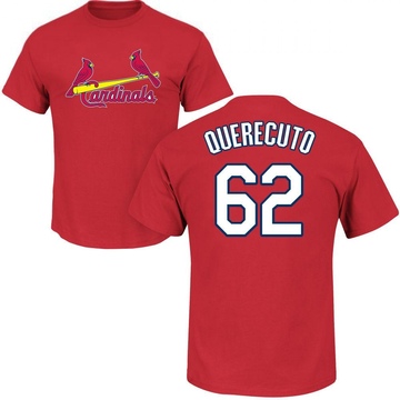 Men's St. Louis Cardinals Juniel Querecuto ＃62 Roster Name & Number T-Shirt - Red