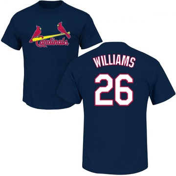 Men's St. Louis Cardinals Justin Williams ＃26 Roster Name & Number T-Shirt - Navy