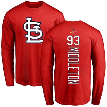 Men's St. Louis Cardinals Keynan Middleton ＃93 Backer Long Sleeve T-Shirt - Red