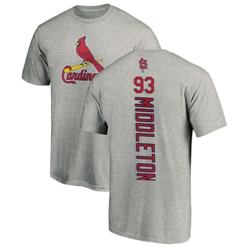 Men's St. Louis Cardinals Keynan Middleton ＃93 Backer T-Shirt Ash