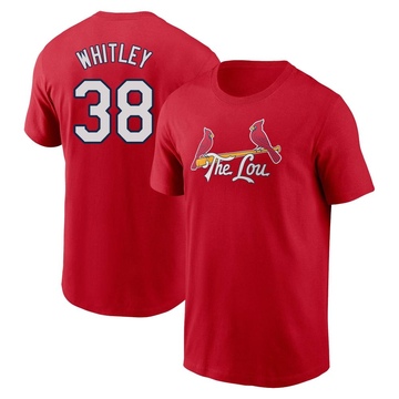 Men's St. Louis Cardinals Kodi Whitley ＃38 2024 City Connect Fuse Name & Number T-Shirt - Red