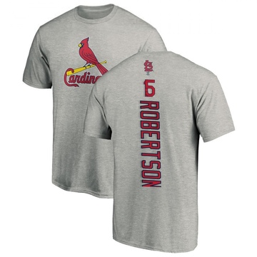 Men's St. Louis Cardinals Kramer Robertson ＃15 Backer T-Shirt Ash