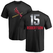 Men's St. Louis Cardinals Kramer Robertson ＃15 Midnight Mascot T-Shirt - Black