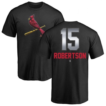 Men's St. Louis Cardinals Kramer Robertson ＃15 Midnight Mascot T-Shirt - Black