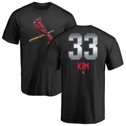 Men's St. Louis Cardinals Kwang Hyun Kim ＃33 Midnight Mascot T-Shirt - Black