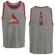 Men's St. Louis Cardinals Lance Lynn ＃31 Backer Tank Top Ash