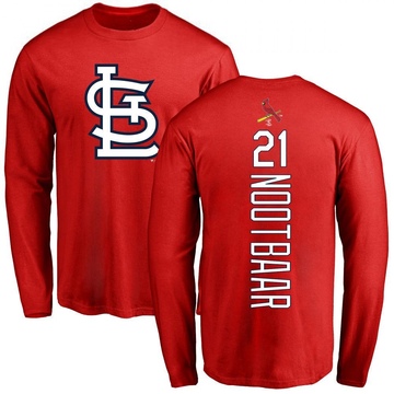 Men's St. Louis Cardinals Lars Nootbaar ＃21 Backer Long Sleeve T-Shirt - Red