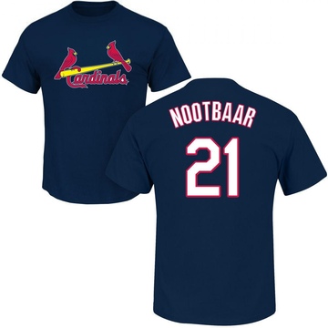 Men's St. Louis Cardinals Lars Nootbaar ＃21 Roster Name & Number T-Shirt - Navy