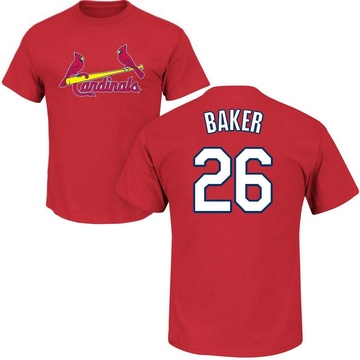 Men's St. Louis Cardinals Luken Baker ＃26 Roster Name & Number T-Shirt - Red