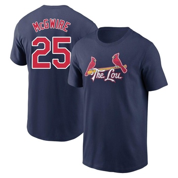 Men's St. Louis Cardinals Mark McGwire ＃25 2024 City Connect Name & Number T-Shirt - Navy