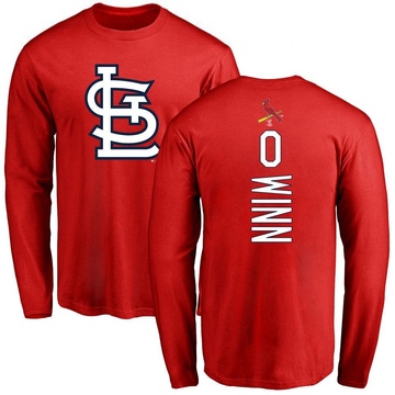 Men's St. Louis Cardinals Masyn Winn ＃0 Backer Long Sleeve T-Shirt - Red