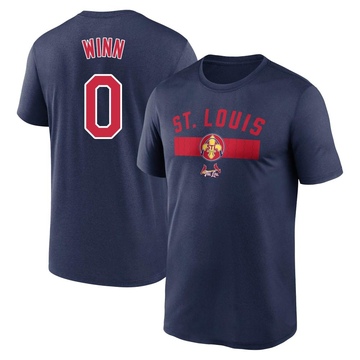 Men's St. Louis Cardinals Masyn Winn ＃0 Legend 2024 City Connect Performance Name & Number T-Shirt - Navy