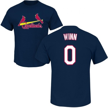 Men's St. Louis Cardinals Masyn Winn ＃0 Roster Name & Number T-Shirt - Navy