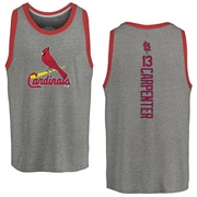 Men's St. Louis Cardinals Matt Carpenter ＃13 Backer Tank Top Ash