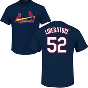 Men's St. Louis Cardinals Matthew Liberatore ＃52 Roster Name & Number T-Shirt - Navy