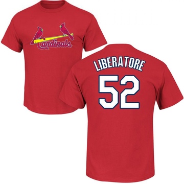 Men's St. Louis Cardinals Matthew Liberatore ＃52 Roster Name & Number T-Shirt - Red