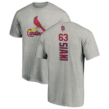 Men's St. Louis Cardinals Michael Siani ＃63 Backer T-Shirt Ash