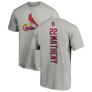 Men's St. Louis Cardinals Mike Matheny ＃22 Backer T-Shirt Ash