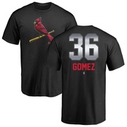 Men's St. Louis Cardinals Moises Gomez ＃36 Midnight Mascot T-Shirt - Black