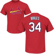 Men's St. Louis Cardinals Nelson Briles ＃34 Roster Name & Number T-Shirt - Red