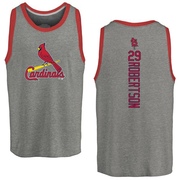 Men's St. Louis Cardinals Nick Robertson ＃29 Backer Tank Top Ash