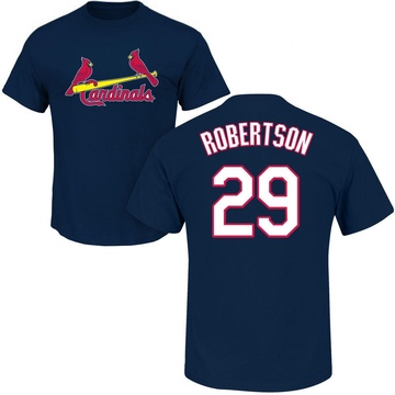 Men's St. Louis Cardinals Nick Robertson ＃29 Roster Name & Number T-Shirt - Navy