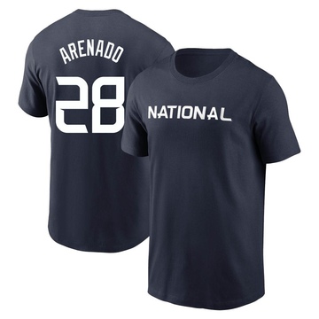 Men's St. Louis Cardinals Nolan Arenado ＃28 Game National League 2023 All-Star Name & Number T-Shirt - Navy