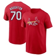 Men's St. Louis Cardinals Packy Naughton ＃70 2024 City Connect Fuse Name & Number T-Shirt - Red