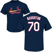 Men's St. Louis Cardinals Packy Naughton ＃70 Roster Name & Number T-Shirt - Navy