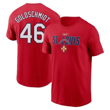 Men's St. Louis Cardinals Paul Goldschmidt ＃46 2024 City Connect Graphic Name & Number T-Shirt - Red