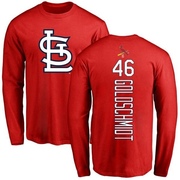 Men's St. Louis Cardinals Paul Goldschmidt ＃46 Backer Long Sleeve T-Shirt - Red