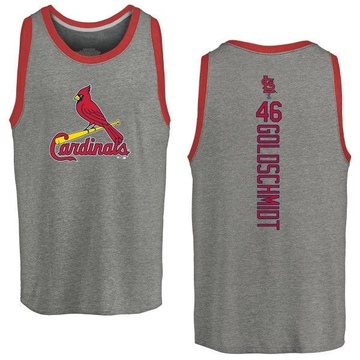 Men's St. Louis Cardinals Paul Goldschmidt ＃46 Backer Tank Top Ash